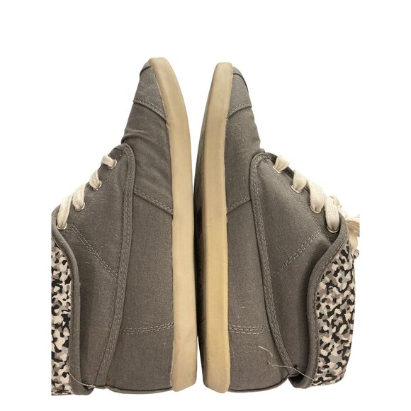 Call It Spring Women's size 9 Grey patterned lined hi-top Sneakers  shoes - Picture 6 of 8